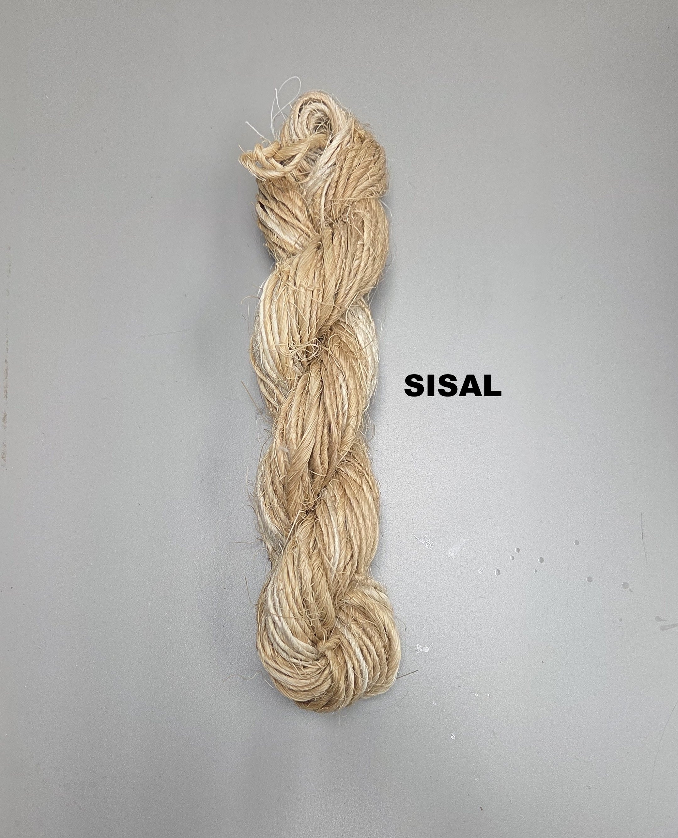 Sisal Bast Fiber Yarn Cordage. Natural Single Spun Twine