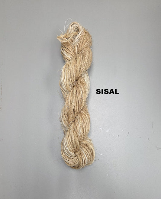 Sisal Bast Fiber Yarn Cordage. Natural Single Spun Twine