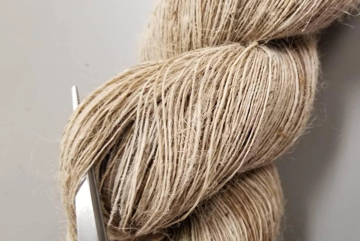 Nettle Yarn, 250 Yards. Hand-Spun Cone. Natural Fiber.