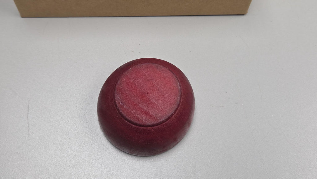 Spin Cotton Fiber Kit. Natural Upland Cotton Sliver. Hand-Painted Wood Support Bowl and Brass Tahkli Spindle. SK8 Red