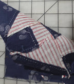 10 Vintage 7" Patch Quilt Blocks Unfinished Squares. 1910s - 1950s Hand Stitched