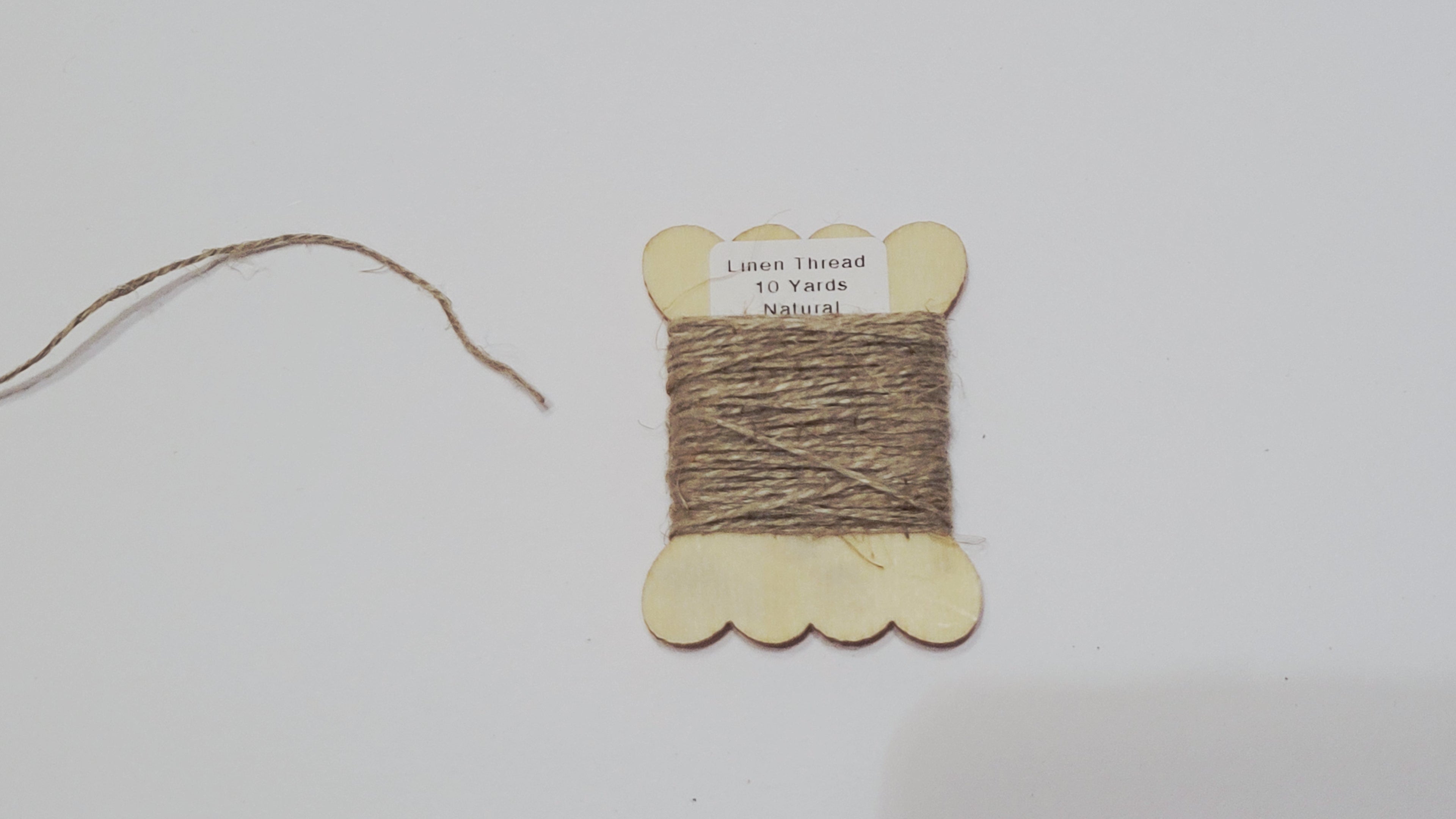 Natural Linen Thread 10 Yards Yarn Machine Spun 10/2 Beige