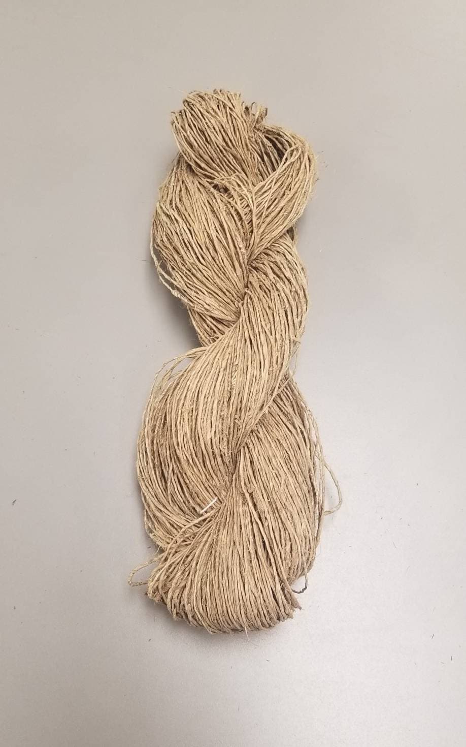 Hemp Yarn (Set of 10 Skeins) Hand Spun Skein, Natural. Great for Kitting, Crochet, Weaving, Craft, Fiber Arts, ect.