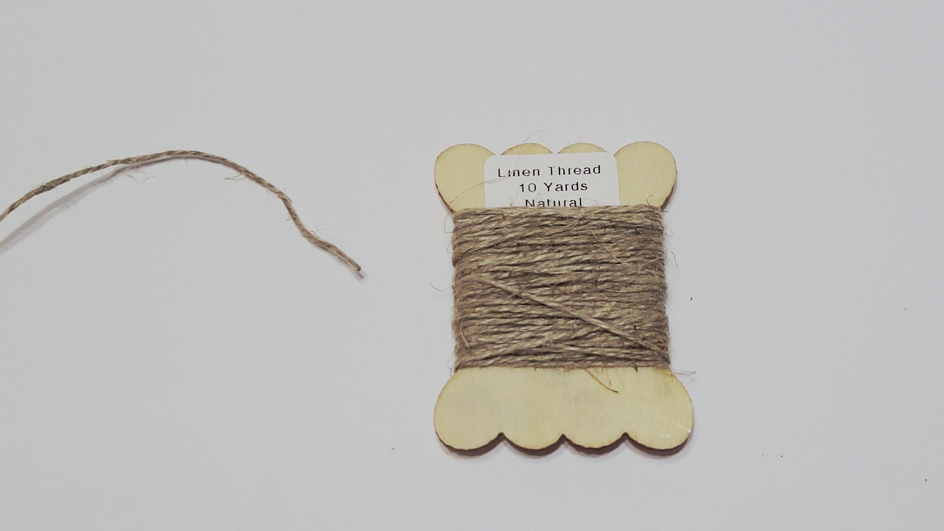 Natural Linen Thread 10 Yards Yarn Machine Spun 10/2 Beige