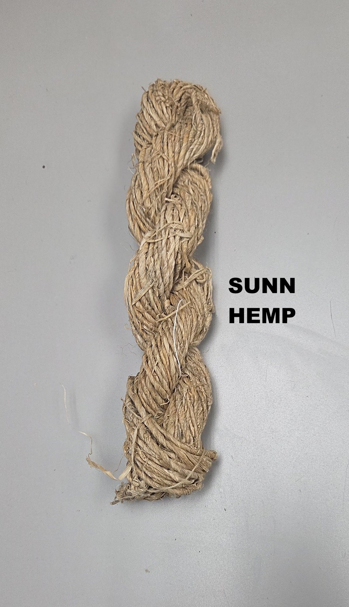 Sunn Hemp Bast Fiber Yarn Cordage. Natural Single Spun Twine