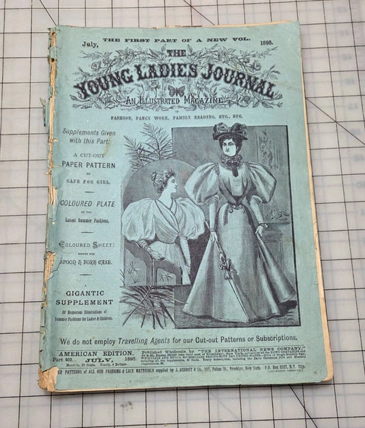 Young Ladies Journal Magazine 1895 July Fashion Illustrated Patterns American