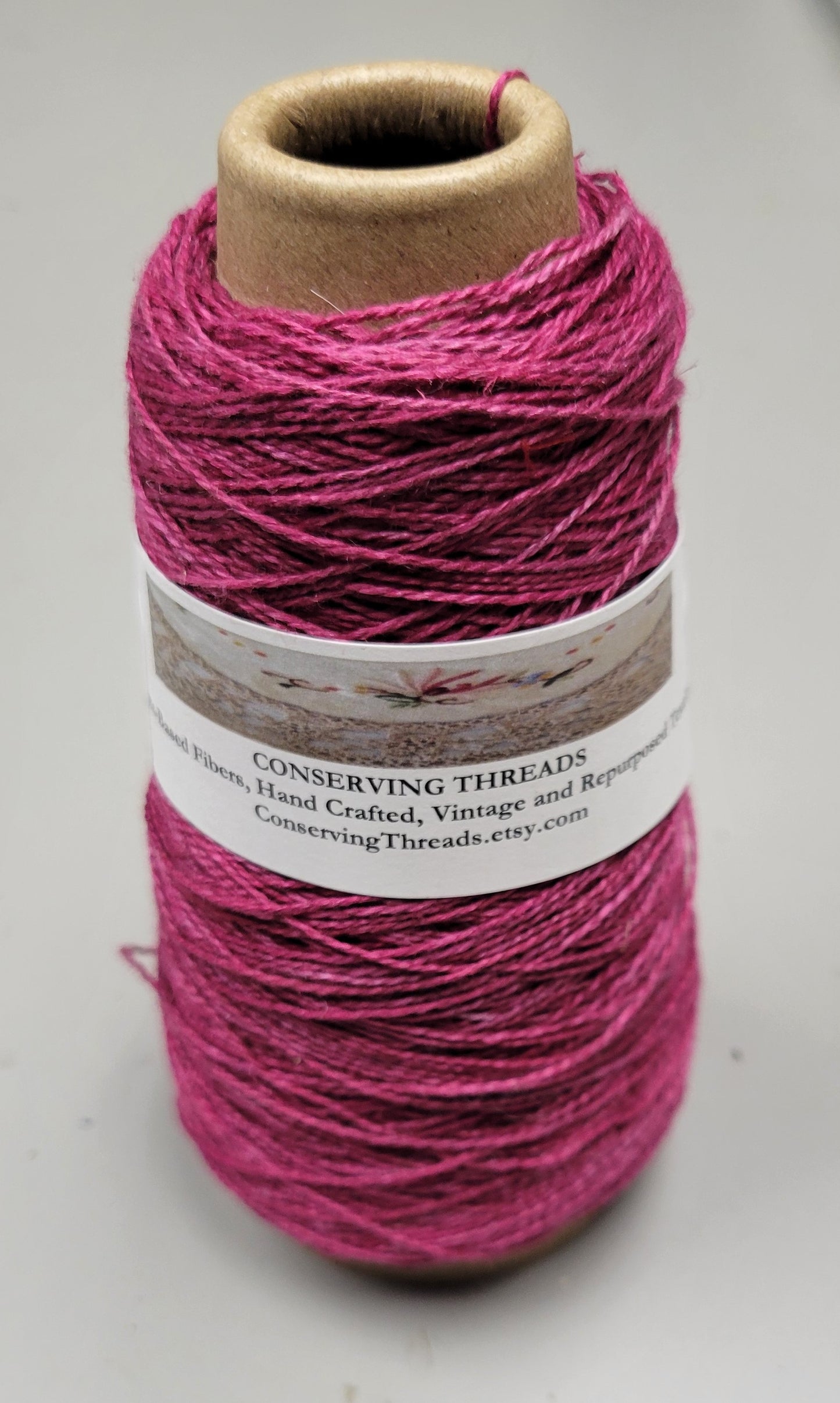 Linen Yarn, Small Batch Studio Dyed. Machine Spun 10/2 on Cone