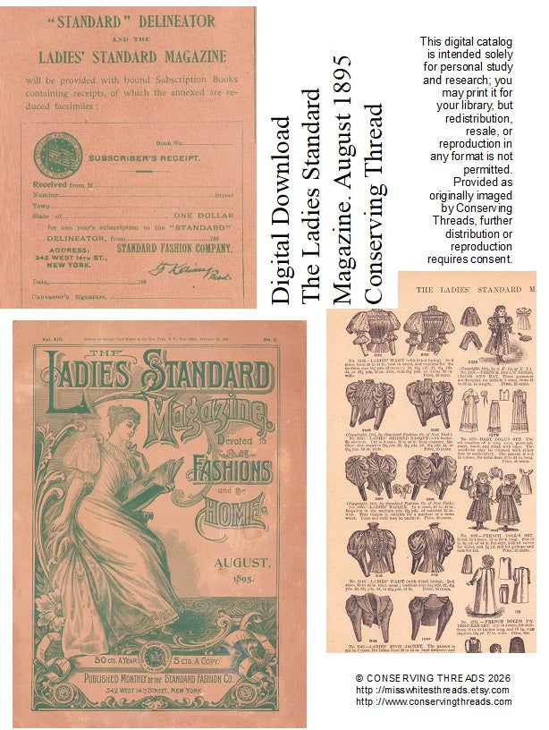 Ladies Standard Magazine, 1895 August, Vol 13 No 6. E-book DOWNLOAD.📥