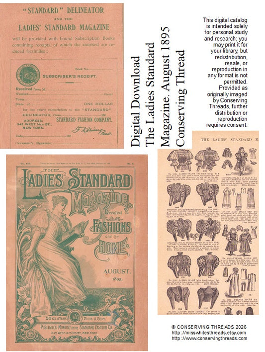 Ladies Standard Magazine, 1895 August, Vol 13 No 6. E-book DOWNLOAD.📥