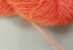 Orange Reclaimed Wool, Mohair, Nylon and Acrylic. Sherbet Orange. 880 Yards Cone. Lace Weight. Recycled Sweater Yarn.
