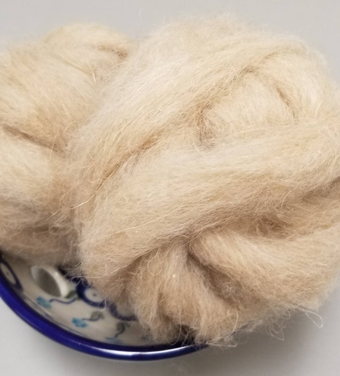2 oz Hemp / Alpaca Custom Blend Fiber Sliver, Light Brown Card Roving ...