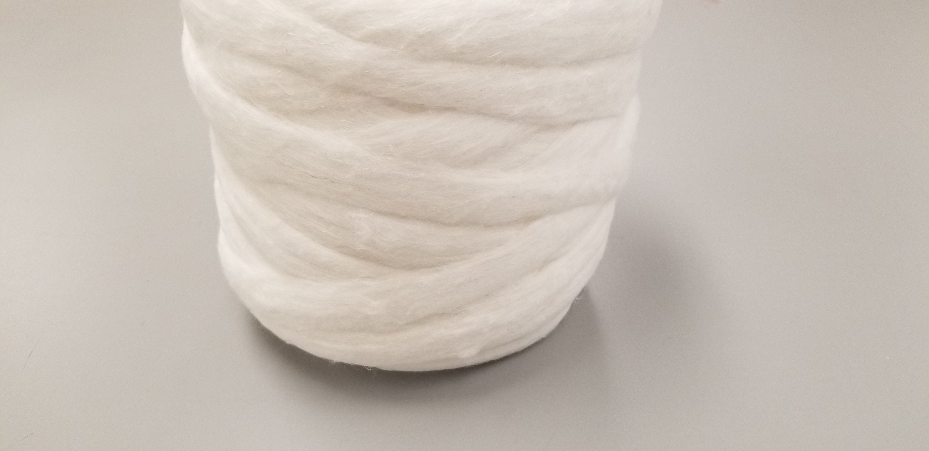 Cotton / Flax Blend Fiber Sliver, 2 ounce, Great for Knitting, Spinning, Weaving, Fiber Arts!