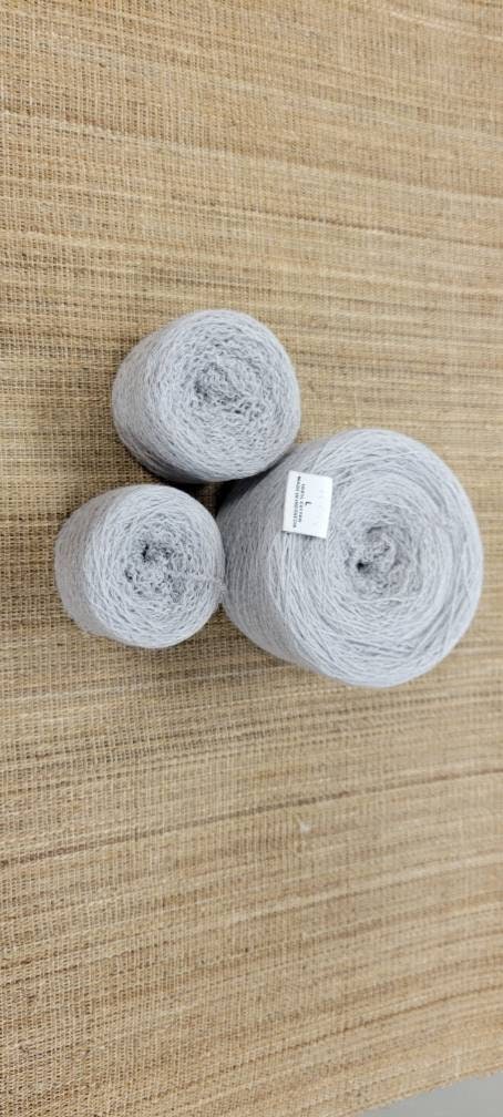 Reclaimed Cotton Gray Thread. Repurposed Recycled Sweater Yarn. Thread or Lace Weight. Great for Upcycle Projects.
