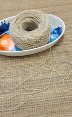 Hemp Yarn 2-ply, 250 Yards. Maroon Natural Fine Twine. Great for Kitting, Crochet, Craft, Fiber Arts