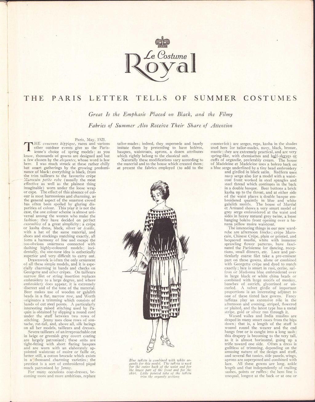 1921 Le Costume Royal July, Pattern Catalog E-book INSTANT DOWNLOAD 1920s Women's and Children's Fashion Magazine, Vol 25, No 10.