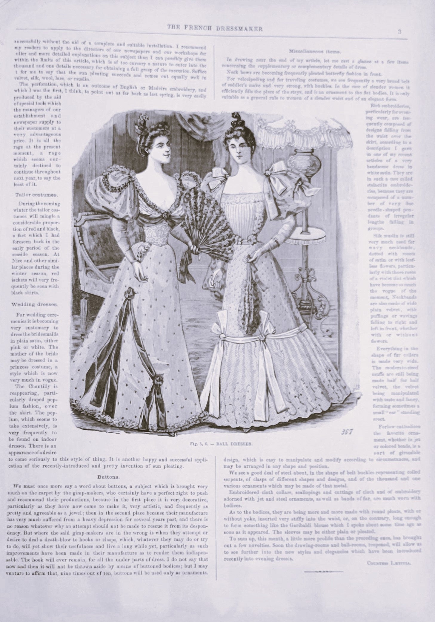 1895 The French Dressmaker January. A. McDowell & Co. Ladies' Fashion Mail Order Journal Catalog, Mail Order, E-book DOWNLOAD, Vol 11 No 1.