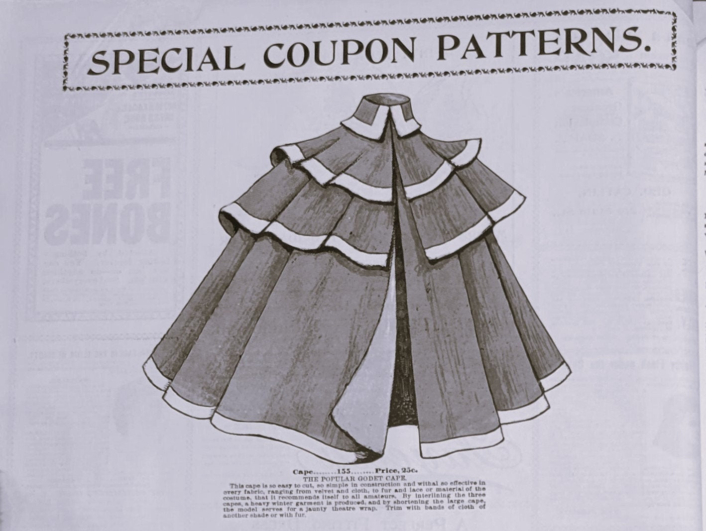 1895 The French Dressmaker January. A. McDowell & Co. Ladies' Fashion Mail Order Journal Catalog, Mail Order, E-book DOWNLOAD, Vol 11 No 1.