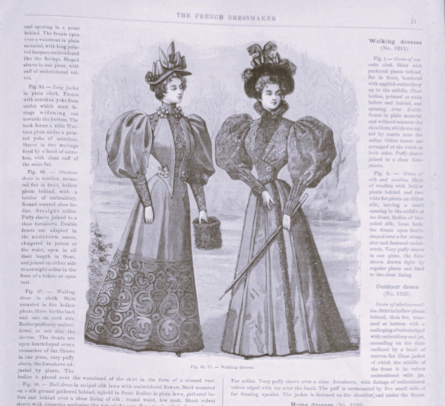 1895 The French Dressmaker January. A. McDowell & Co. Ladies' Fashion Mail Order Journal Catalog, Mail Order, E-book DOWNLOAD, Vol 11 No 1.
