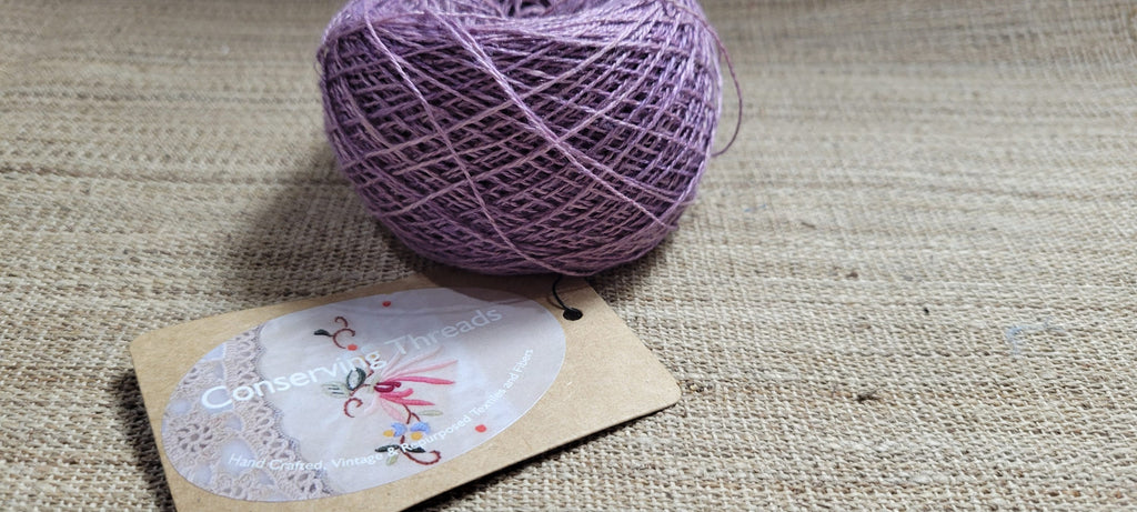 Purple Yarn. Hemp 100% 2-ply Yarn 250 Yards Natural Fine Twine Great for Kitting, Crochet, Craft, Fiber Arts
