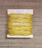 Hemp 1 oz Marigold Silver Fiber Dyed Yellow. Great for Spinning, Knitting, Weaving, Crafts, ect.