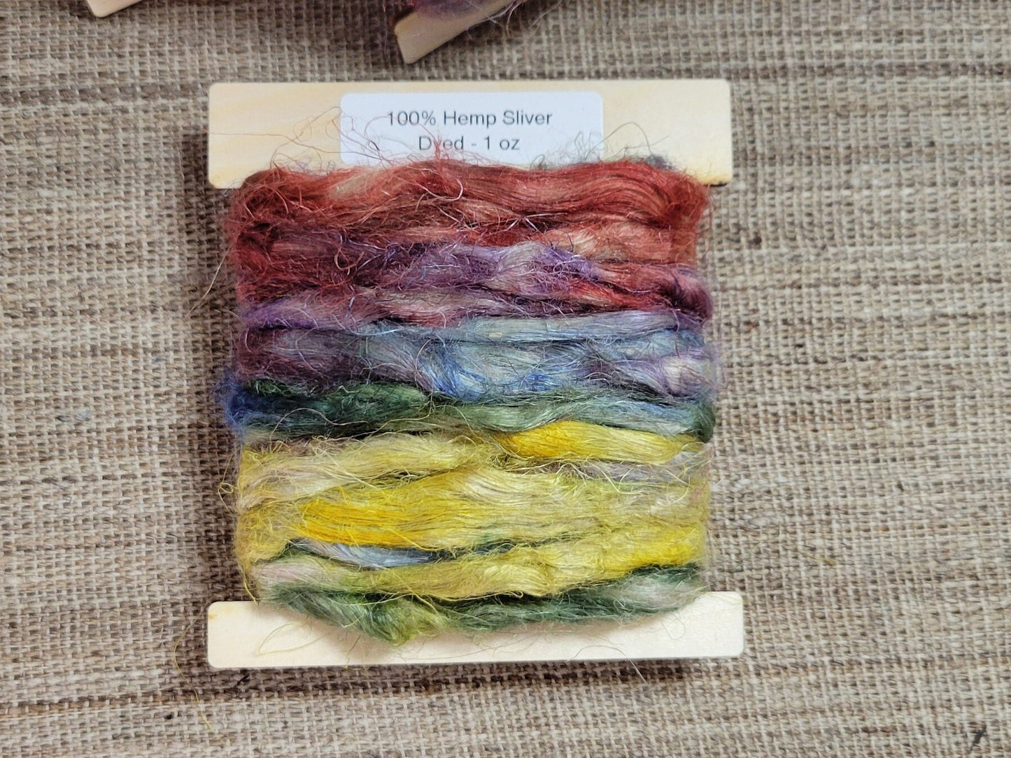 Hemp 1 oz Sliver Fiber Dyed. Great for Spinning, Knitting, Weaving, Crafts, ect.