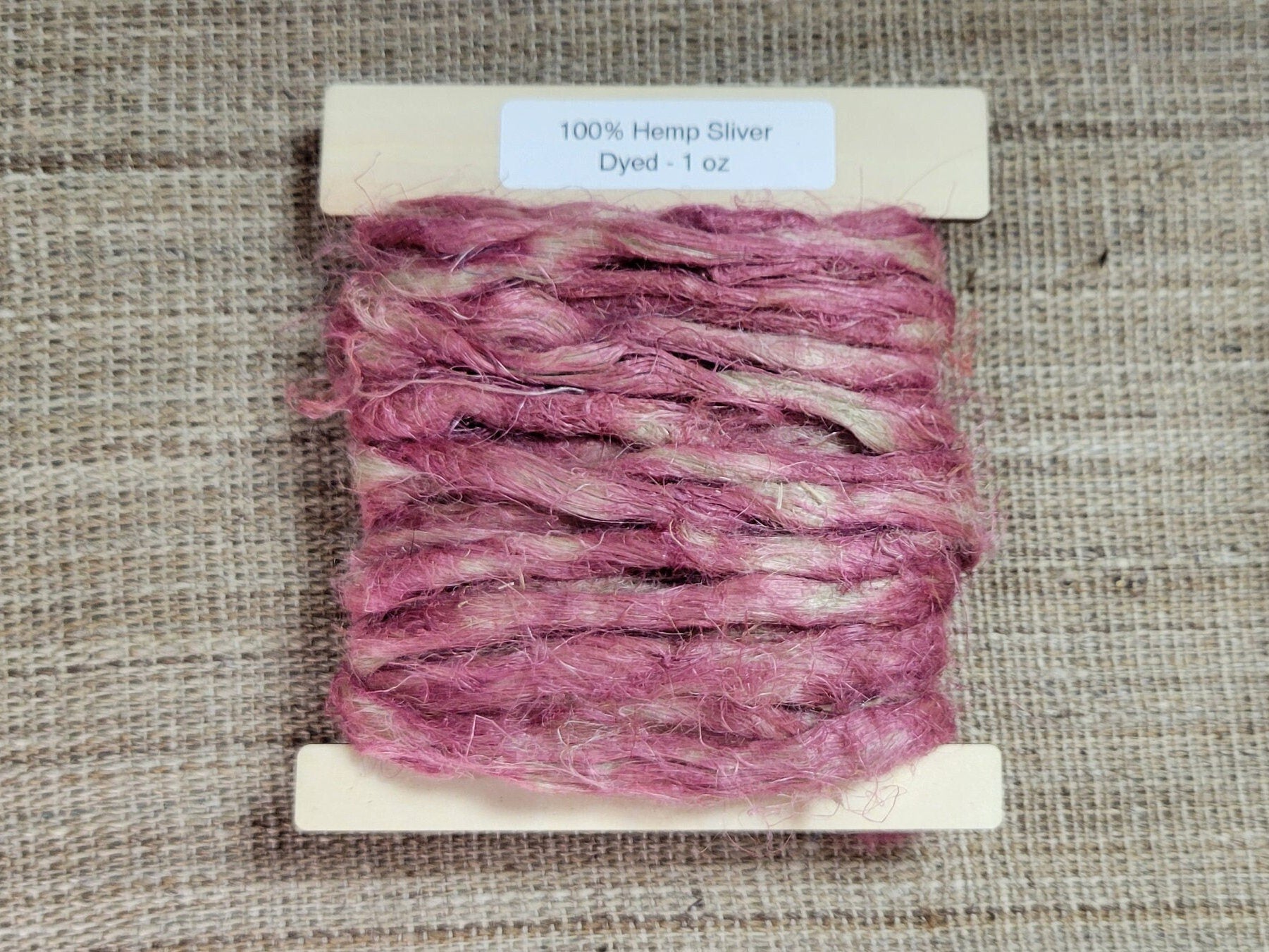 Hemp 1 oz Sliver Fiber Dyed. Great for Spinning, Knitting, Weaving, Crafts, ect.