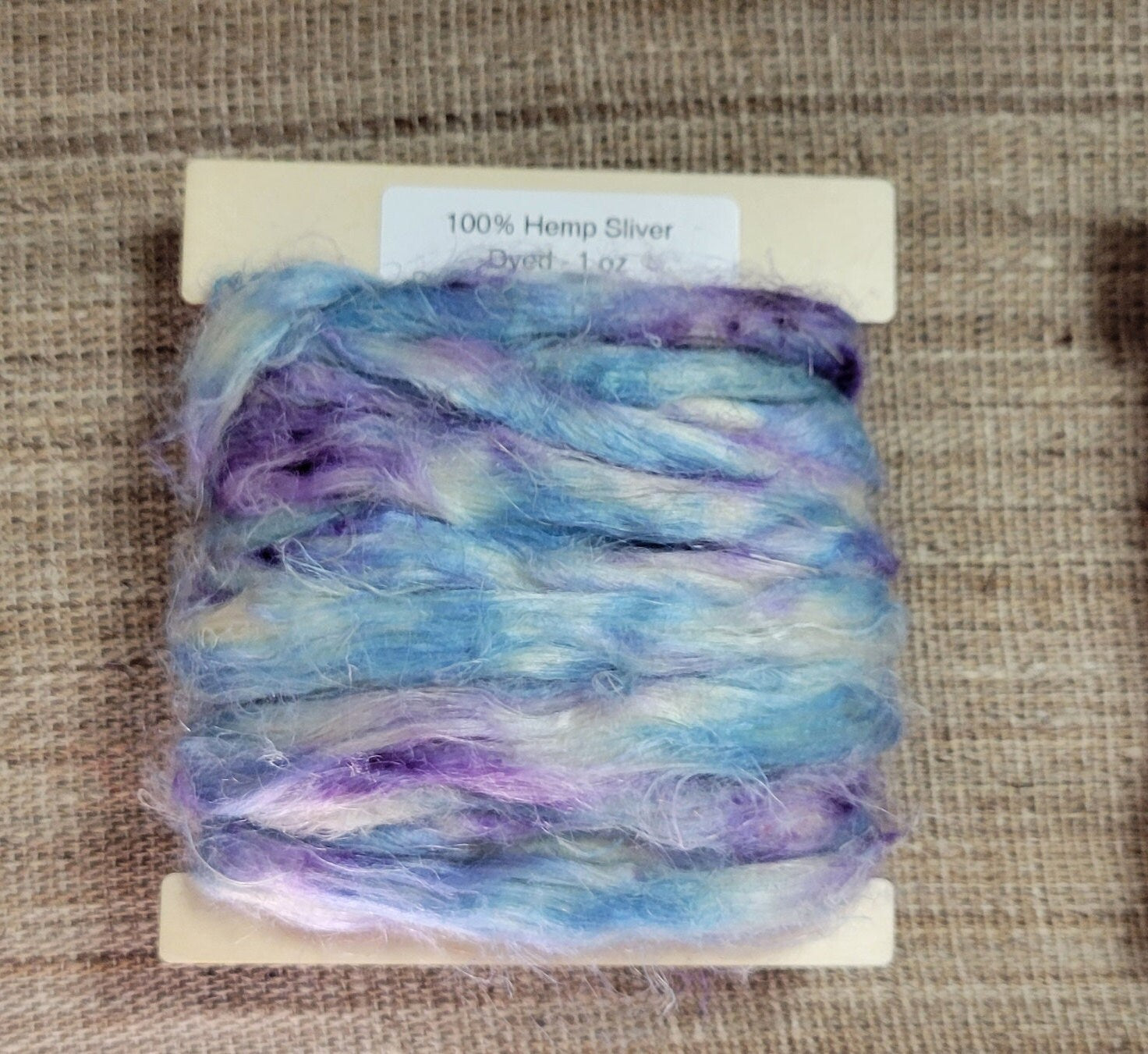 Hemp 1 oz Sliver Fiber Dyed. Great for Spinning, Knitting, Weaving, Crafts, ect.