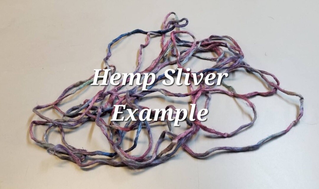 Hemp 1 oz Marigold Silver Fiber Dyed Yellow. Great for Spinning, Knitting, Weaving, Crafts, ect.