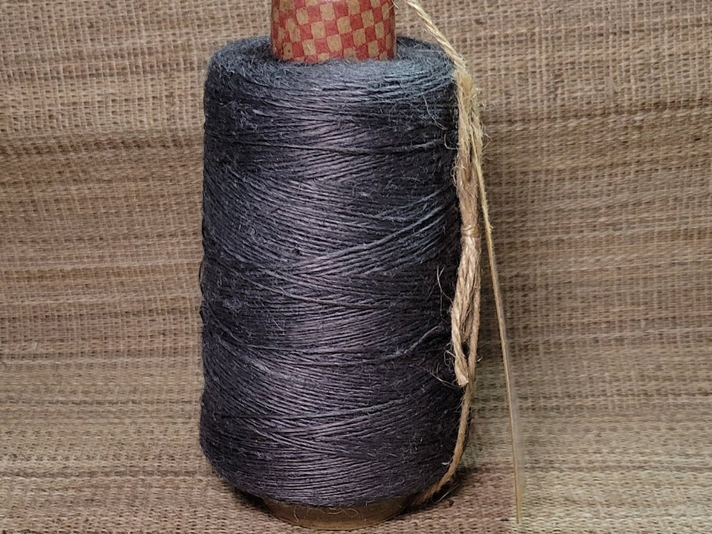 Linen Yarn Cone, Dyed Gray. Fingering Weight. 475 Yards. Great for weaving, knitting, crochet, crafts and fine arts.