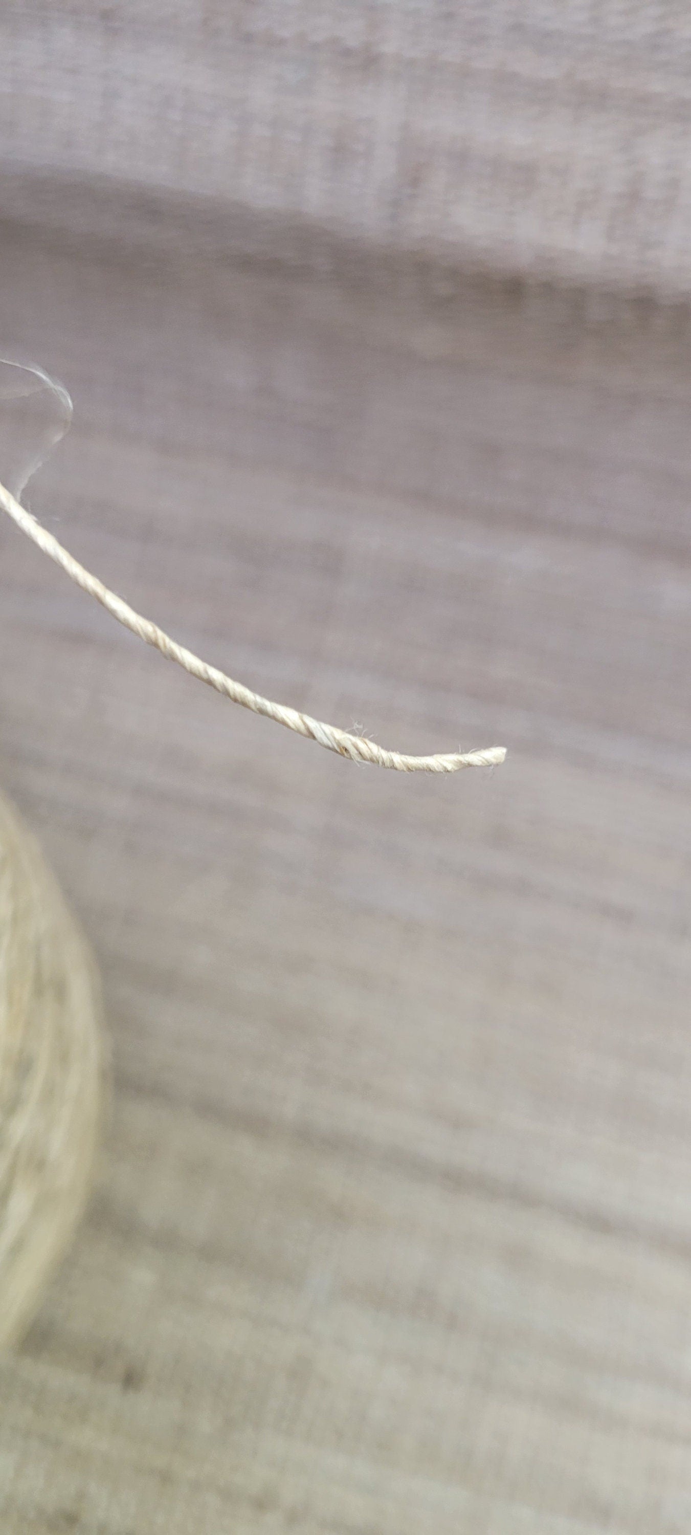 Hemp Yarn Cone, Hand-Spun Skein, Natural, Great for Kitting, Basketry, Crochet, Weaving, Craft, Slow Stitching and Fiber Arts