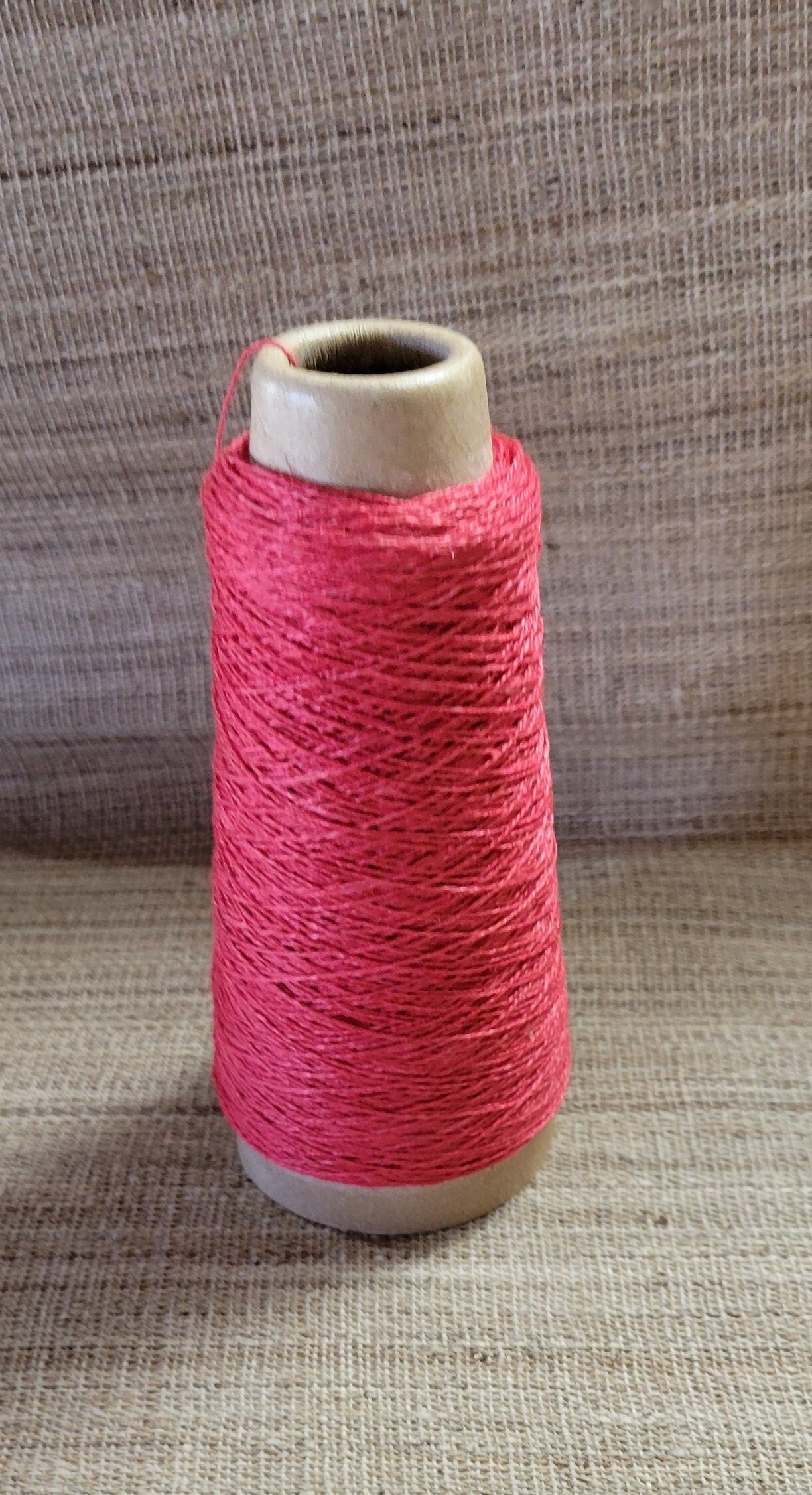 Red Hemp 100% 2-ply Yarn 250 Yards Natural Fine Twine Great for Kitting, Crochet, Craft, Fiber Arts