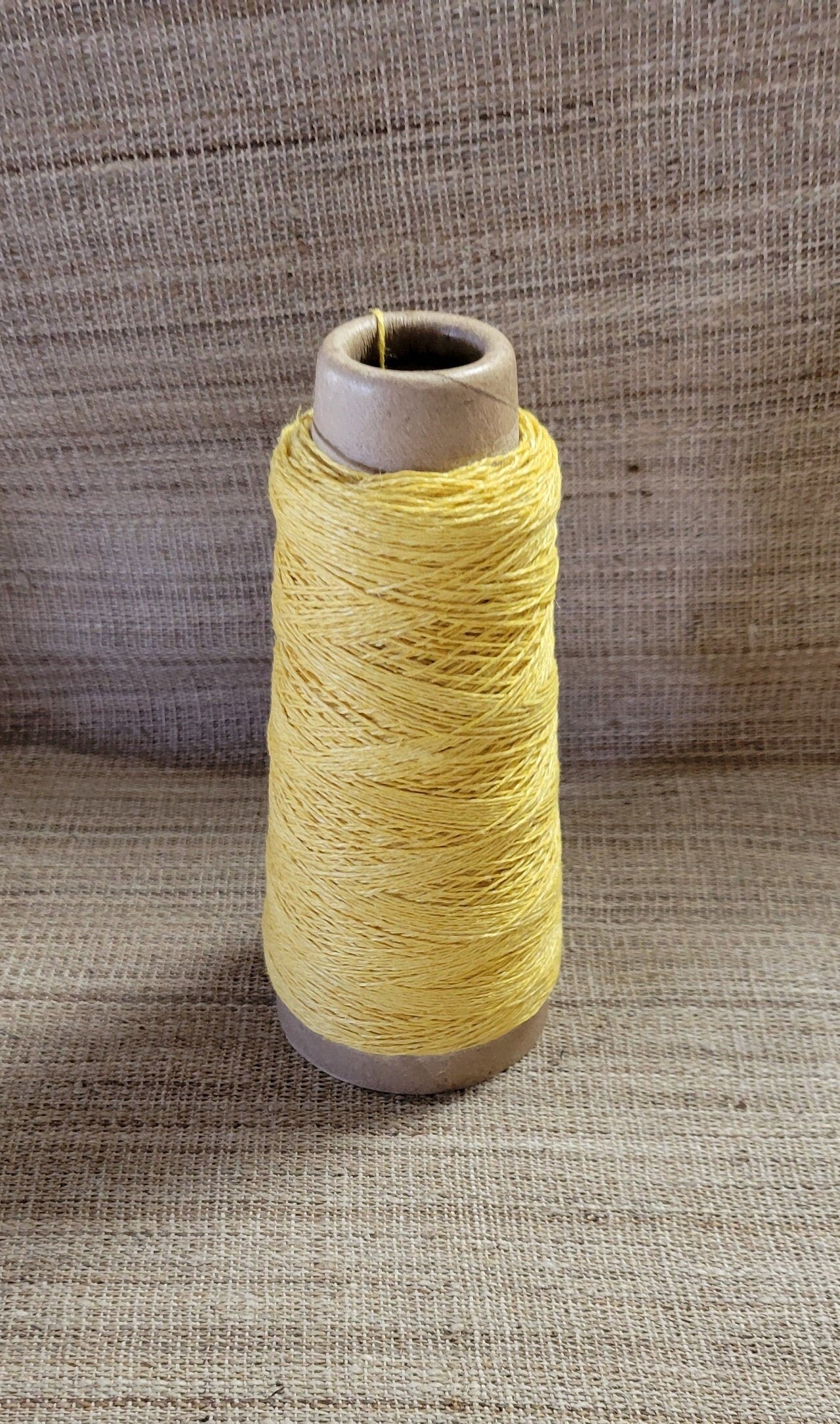 Yellow Hemp 100% 2-ply Yarn 250 Yards Natural Fine Twine Great for Kitting, Crochet, Craft, Fiber Arts