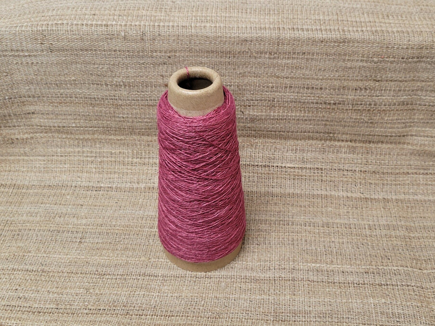 Hemp Yarn 2-ply, 250 Yards. Maroon Natural Fine Twine. Great for Kitting, Crochet, Craft, Fiber Arts