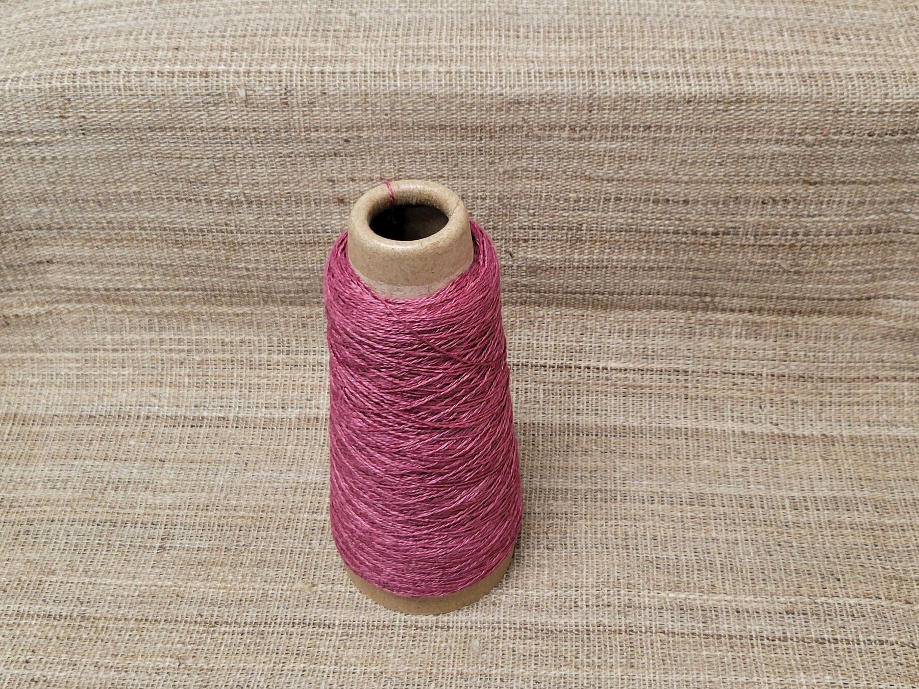 Hemp Yarn 2-ply, 250 Yards. Maroon Natural Fine Twine. Great for Kitting, Crochet, Craft, Fiber Arts