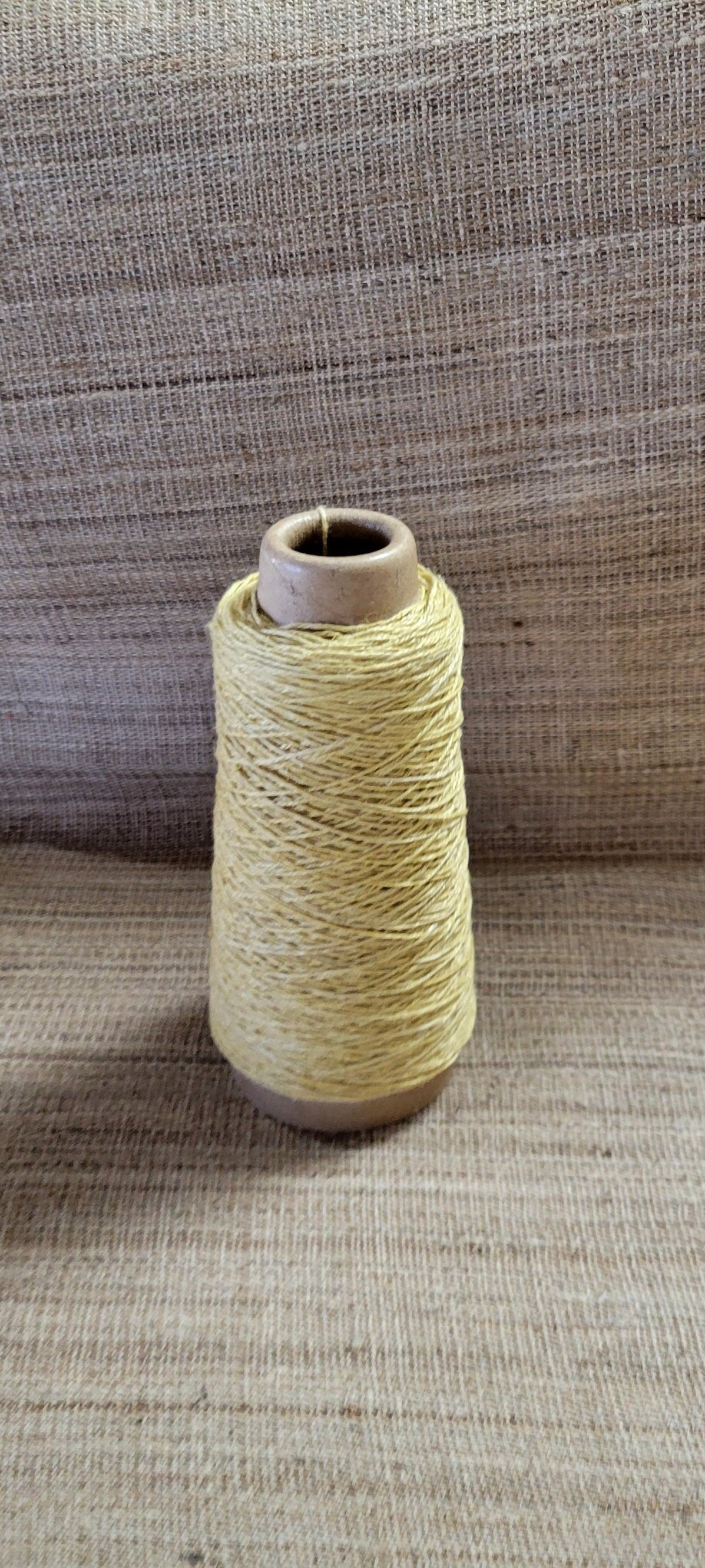 Yellow Hemp 100% 3-ply Yarn 250 Yards Natural Fine Twine Great for Kitting, Crochet, Craft, Fiber Arts