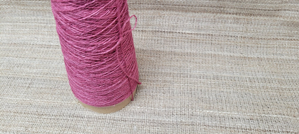 Hemp Yarn 2-ply, 250 Yards. Maroon Natural Fine Twine. Great for Kitting, Crochet, Craft, Fiber Arts