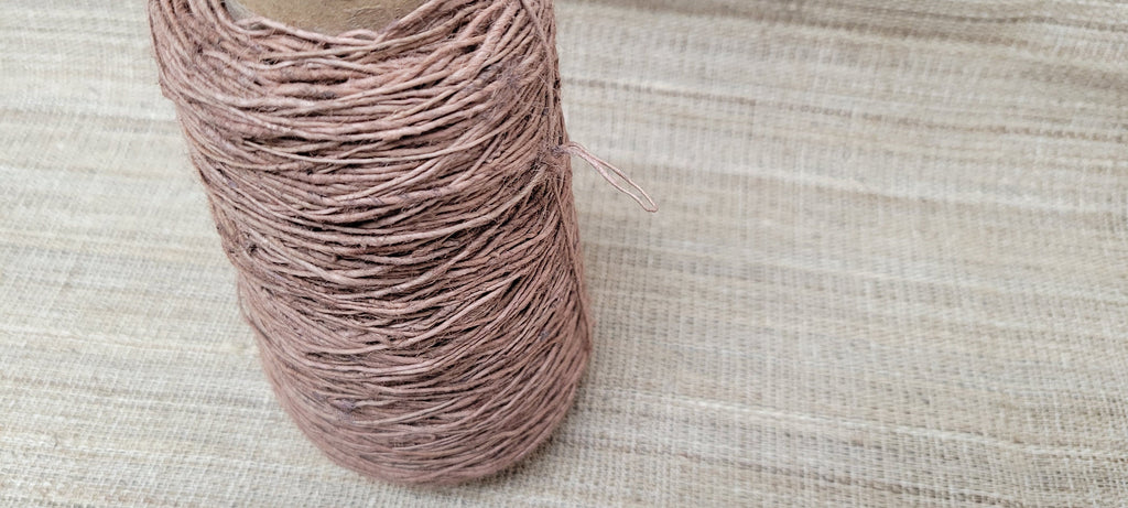 Nettle Yarn. Dyed Black Walnut & Madder - Hand Spun. Red - Brown. Great for Kitting, Crochet, Weaving, Craft, Fiber Arts