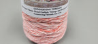 Cotton Yarn Splatter Red and White, Hand Spun, 2 Ply Fingering Weight on Cone. Great for Knitting, Crochet, Weaving, Big Stitching
