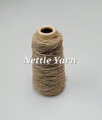 Nettle Handspun Yarn. Single Ply. Dyed Brown Using Black Walnuts - Hand Spun Skein Natural. Great for Kitting, Crochet, Weaving, Slow Stitch