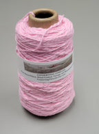 Cotton Yarn Pink, Hand Spun, 2 Ply Fingering Weight on Cone. Great for Knitting, Crochet, Weaving, Big Stitching