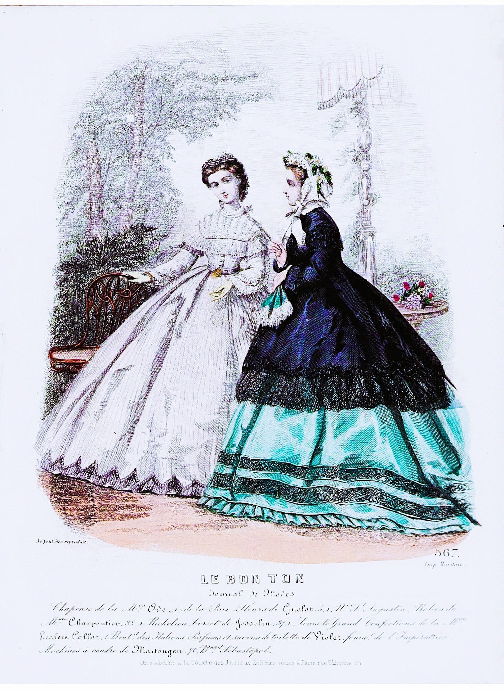 Le Bon Ton Journal de Modes. 1864 July, Vol 13, No 7. Catalog. E-book DOWNLOAD.📥