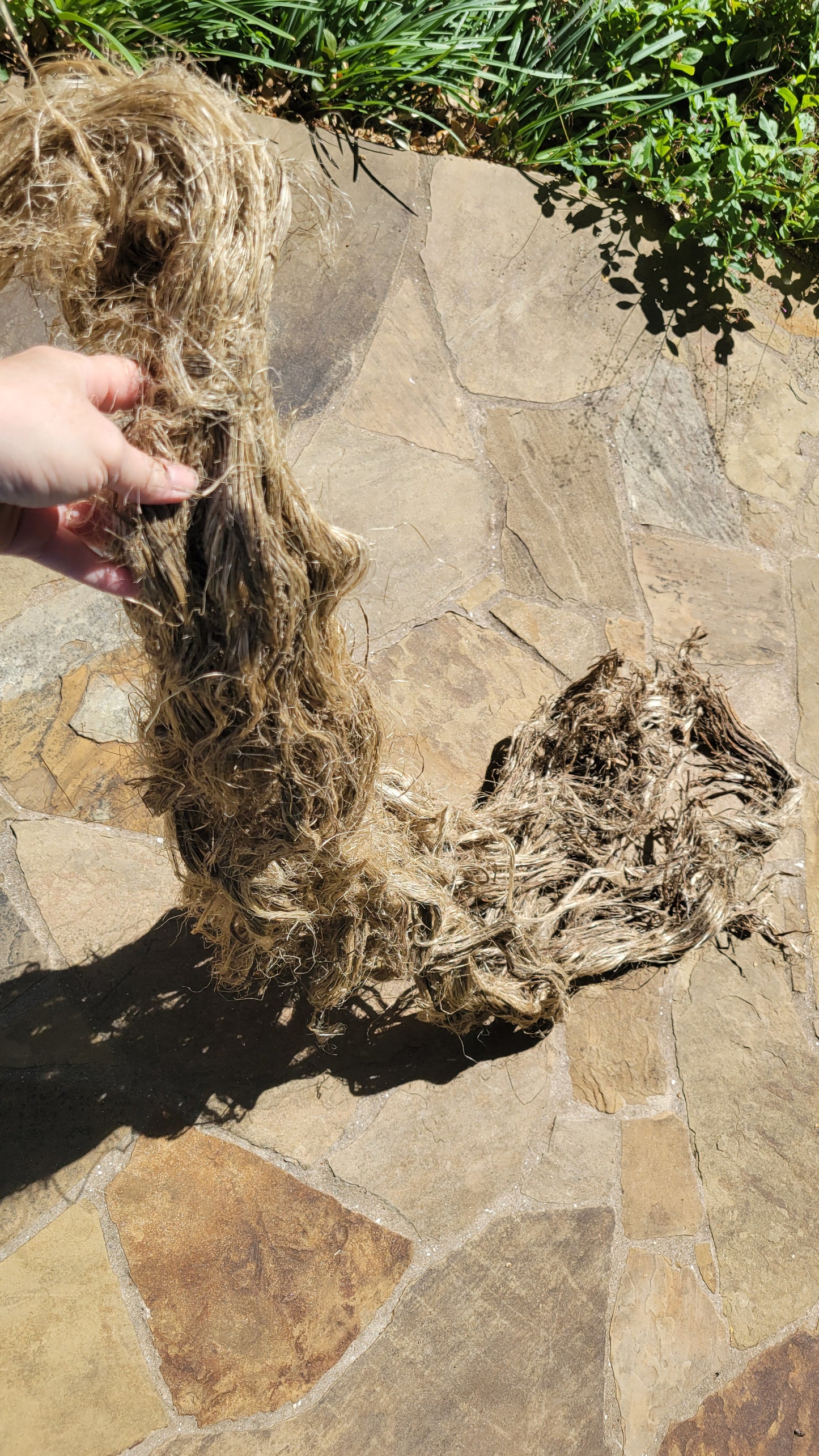 Kenaf Long Fiber Bundle. Natural Semi-Combed Fiber. 1 ounce.