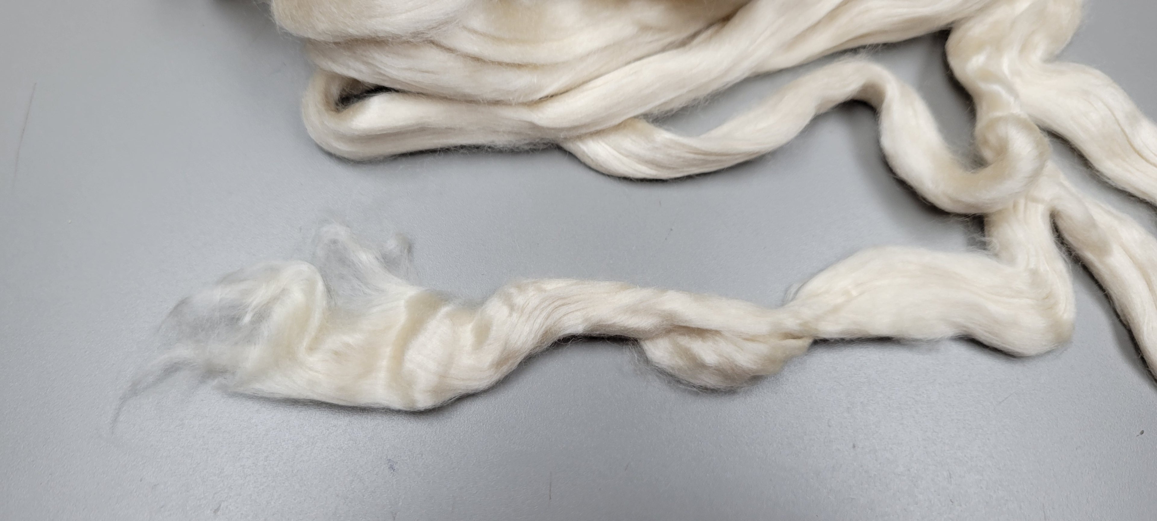 Ginger Fiber (RCFs). 1 ounce. Combed Sliver.