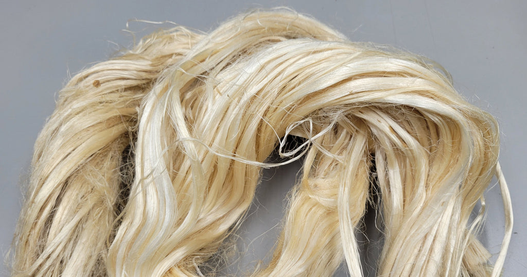 Sisal Long Fiber Bundle. 100% Natural Semi-Combed Fiber. 1 ounce.