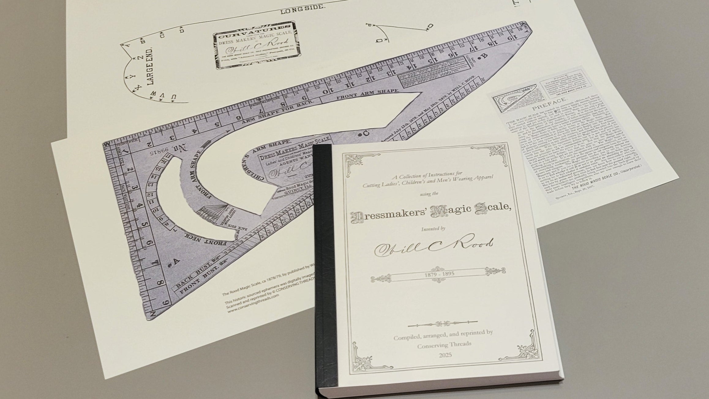Collection of Instructions for Using Dressmakers' Magic Scale Rood Reprint Ruler