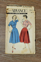 Advance 8413, Printed Sewing Pattern, Misses' Separates Dress, Size 16, ca 1957