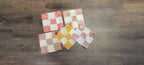 Vintage Quilt Squares 8" Four Patch, Unfinished Project. 1910s - 1930s