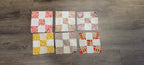 Vintage Quilt Squares 8" Four Patch, Unfinished Project. 1910s - 1930s